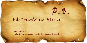 Pórszász Viola névjegykártya